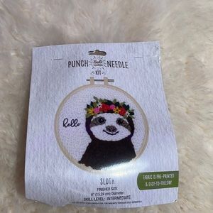 Punch Needle Creations Kit to make a sloth
